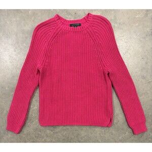 Lauren Ralph Lauren Pink Womens  Pullover Cable Knit Sweater Size Medium
